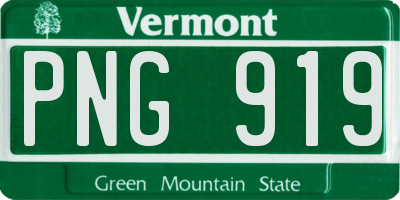 VT license plate PNG919