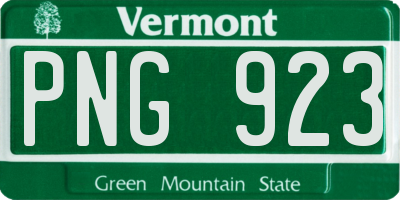 VT license plate PNG923