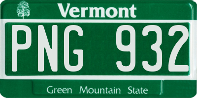 VT license plate PNG932