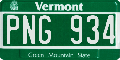 VT license plate PNG934