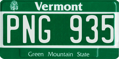 VT license plate PNG935