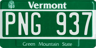 VT license plate PNG937