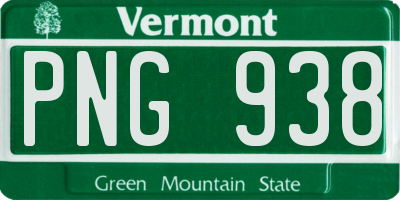 VT license plate PNG938