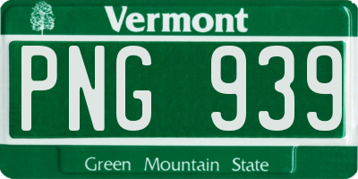 VT license plate PNG939