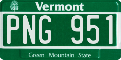 VT license plate PNG951