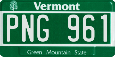 VT license plate PNG961