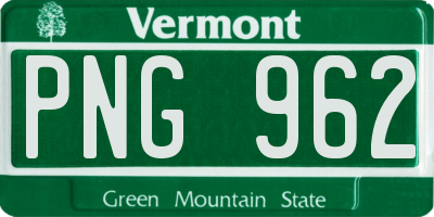VT license plate PNG962