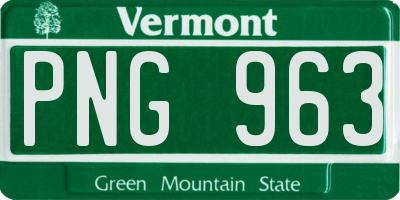 VT license plate PNG963