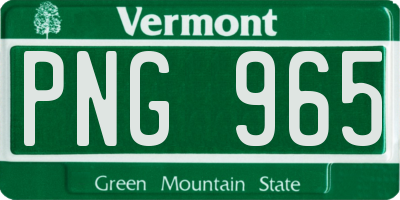 VT license plate PNG965