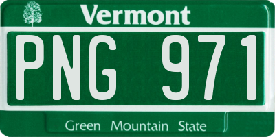 VT license plate PNG971