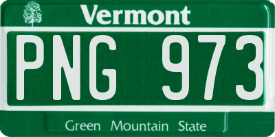 VT license plate PNG973
