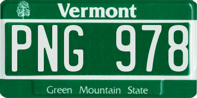 VT license plate PNG978