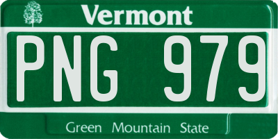 VT license plate PNG979