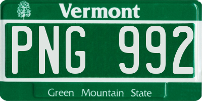 VT license plate PNG992