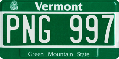 VT license plate PNG997