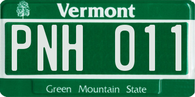 VT license plate PNH011