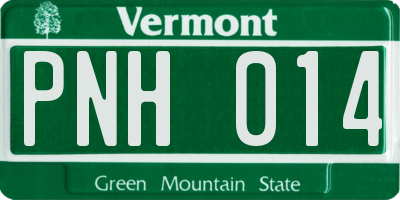 VT license plate PNH014
