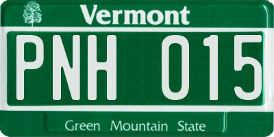 VT license plate PNH015