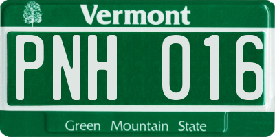 VT license plate PNH016