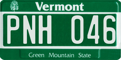 VT license plate PNH046