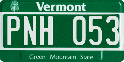VT license plate PNH053