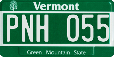 VT license plate PNH055