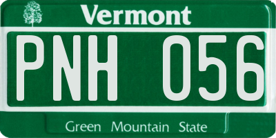 VT license plate PNH056