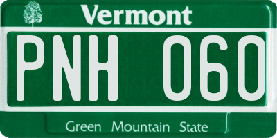 VT license plate PNH060