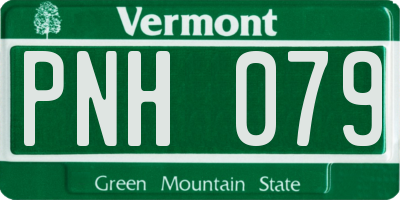 VT license plate PNH079