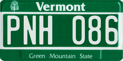 VT license plate PNH086