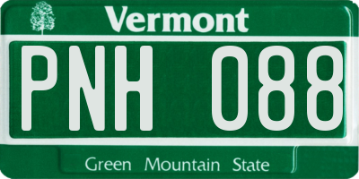 VT license plate PNH088