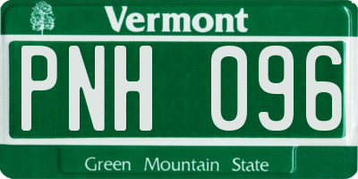 VT license plate PNH096