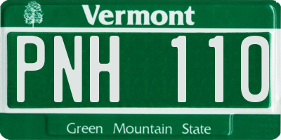 VT license plate PNH110