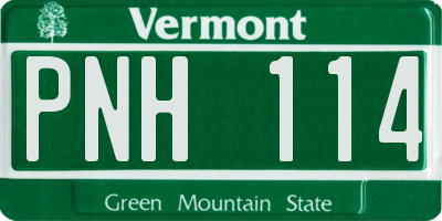 VT license plate PNH114