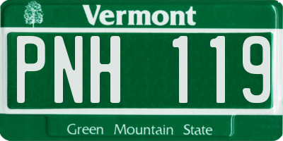 VT license plate PNH119