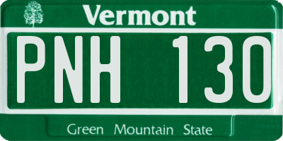 VT license plate PNH130