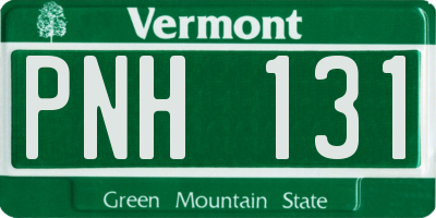 VT license plate PNH131