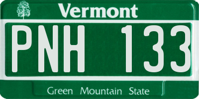 VT license plate PNH133