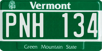 VT license plate PNH134