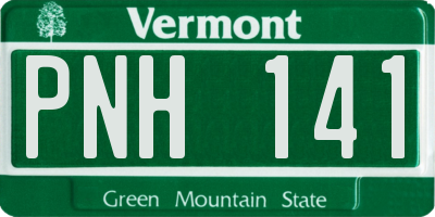 VT license plate PNH141