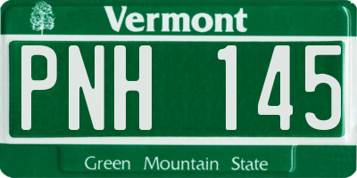 VT license plate PNH145