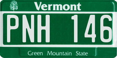 VT license plate PNH146