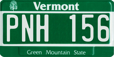 VT license plate PNH156