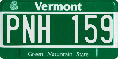VT license plate PNH159