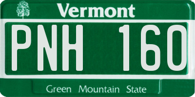 VT license plate PNH160