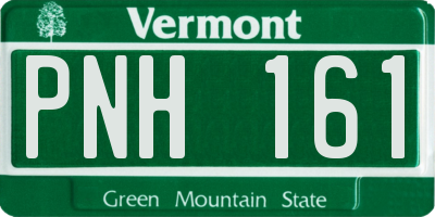 VT license plate PNH161