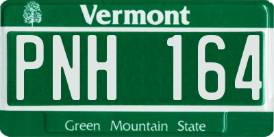 VT license plate PNH164