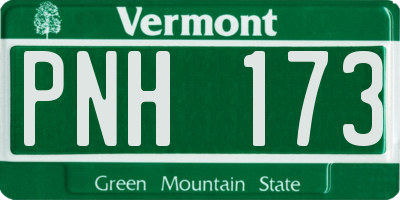VT license plate PNH173