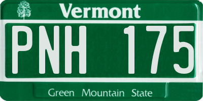 VT license plate PNH175