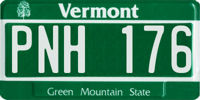 VT license plate PNH176